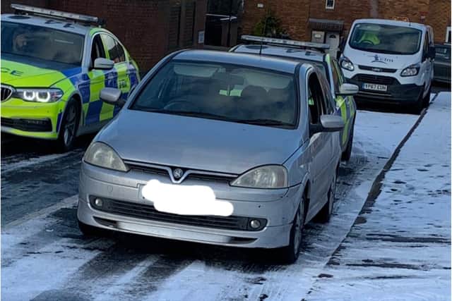 A 14-year-old boy was found driving this car on the Manor estate in Sheffield