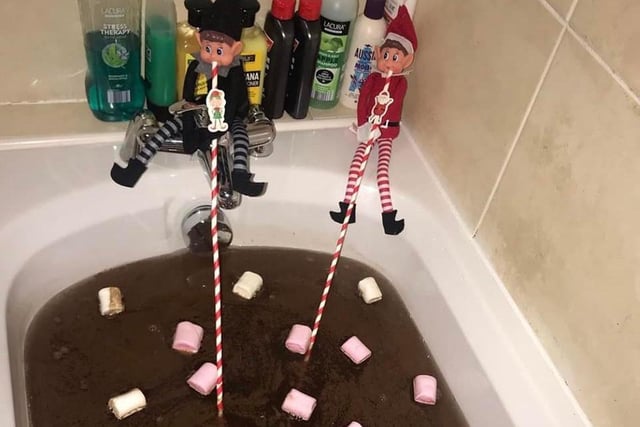 The bath is filled with chocolate! From Nicola Marsh.