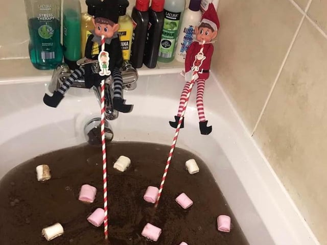The bath is filled with chocolate! From Nicola Marsh.