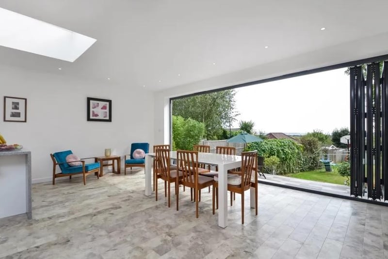 This three bed bungalow in Sea View Road, Drayton is on sale for £550,000. Here's what the dining area looks like.