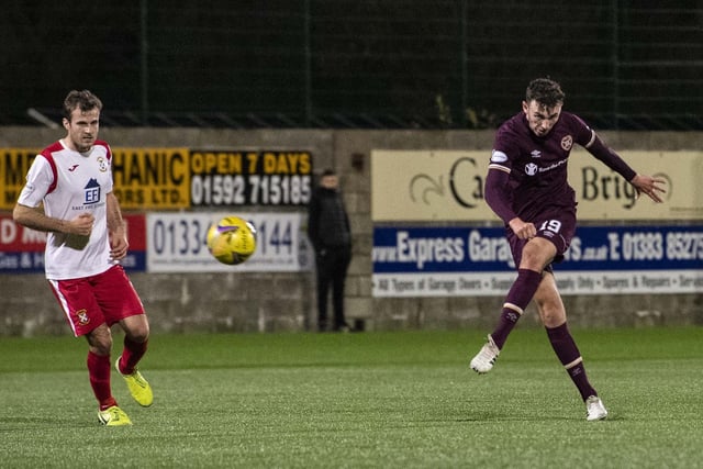 Hearts' Andy Irving scores his side's third goal.  (Photo by Ross Parker / SNS Group)