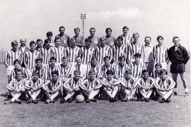 The Sheffield United playing and coaching staff in July 1967.