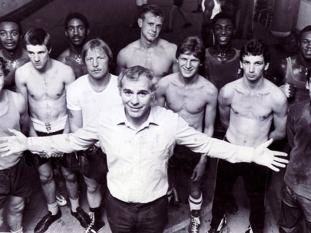 Brendan Ingle, boxing promoter, pictured with young boxers in 1980