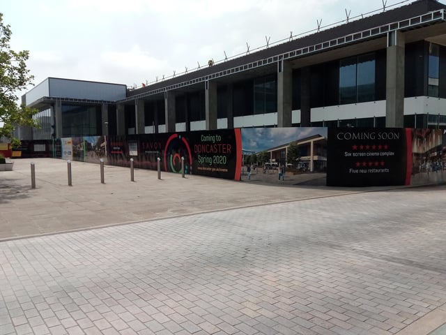 This is how the town centre cinema on Sir Nigel Gresley Square is now looking