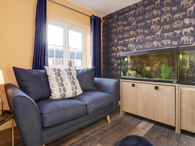 Like all the bedrooms, a variety of uses can be applied to the third one. It boasts laminate flooring, a wall-mounted radiator and a uPVC double-glazed window to the back of the house.