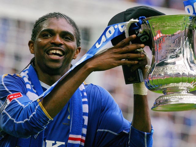 Kanu celebrates Photo CARL DE SOUZA/AFP via Getty Images