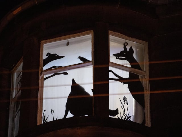 The streets of Battlefield, Glasgow, transformed into a magical outdoor gallery