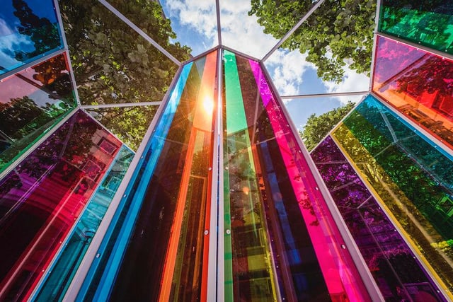 An energising beacon of luminous colour will radiate across Ushaw Historic House and Gardens in Liz West’s Hymn to the Big Wheel (UK), creating an intriguing and immersive interplay of coloured shadows.