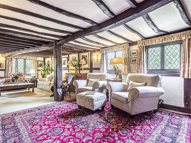 This three bedroom Grade II listed thatched cottage in Nether Wallop is on the market for £900,000. It is listed by Fine and Country.