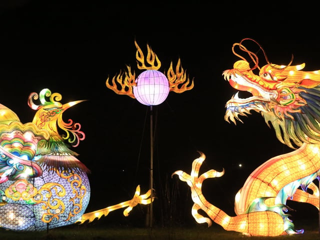 A spectacular light and lantern festival created some dazzling Christmas magic as the award-winning Yorkshire Wildlife Park unveiled the Winter Illuminations trail today. Picture: Chris Etchells
