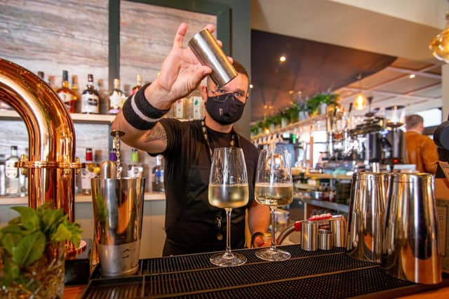 A bartender mixing a cocktail at Carter and Co, Southsea. Picture: Habibur Rahman