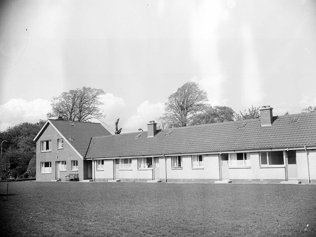 Colinton's Redford Road old peoples' cottages on the day they opened in May 1962.
