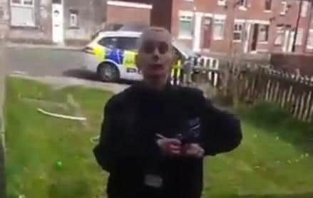 A South Yorkshire Police officer is filmed wrongly telling Daniel Connell he cannot use the front garden at his home in Rotherham during the coronavirus lockdown. The force has since apologised for her actions, which it said were 'well-intentioned but ill-informed'