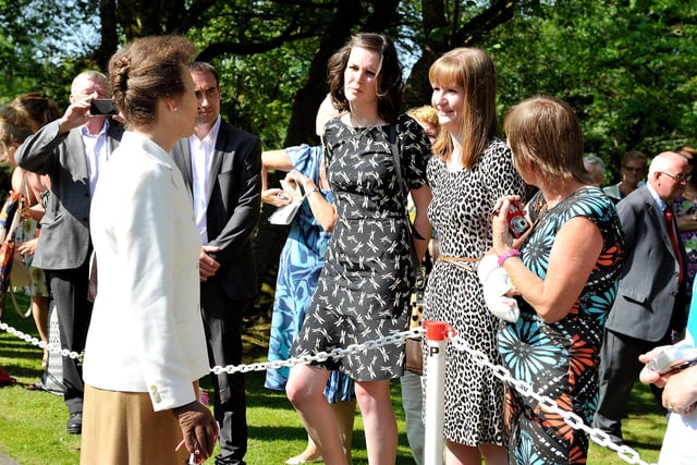 Princess Anne always takes time to talk to as many guests as possible