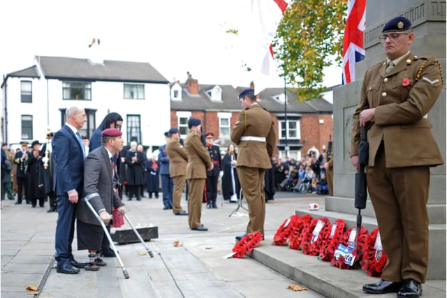 Afghanistan war hero Ben Parkinson was there to pay his respects.