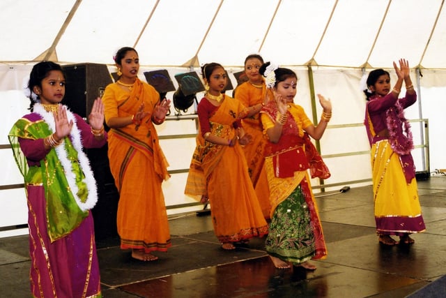 Asian dancing at the Millennium Multicultural Festival, 2000 (U06374)