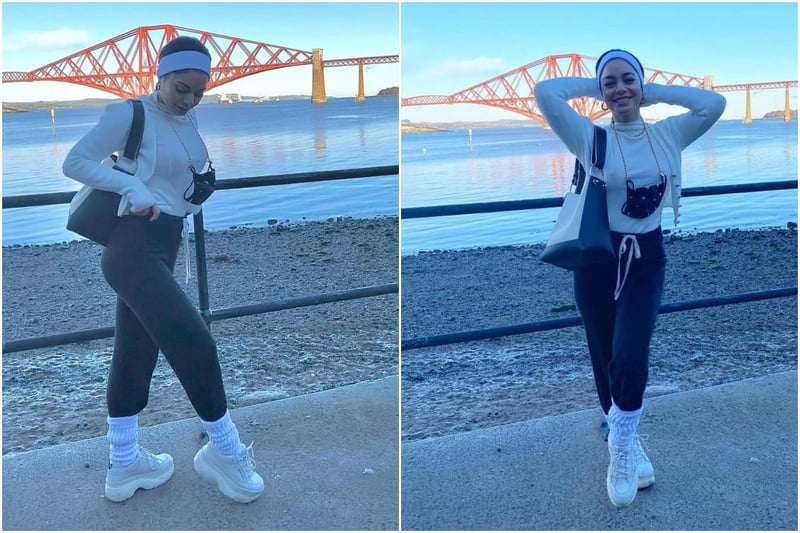 She also captured some scenic views of South Queensferry which she shared to over 40 million followers