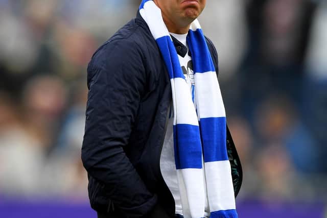 Former England captain Michael Vaughan in his Sheffield Wednesday scarf.  (Photo by Stu Forster/Getty Images)