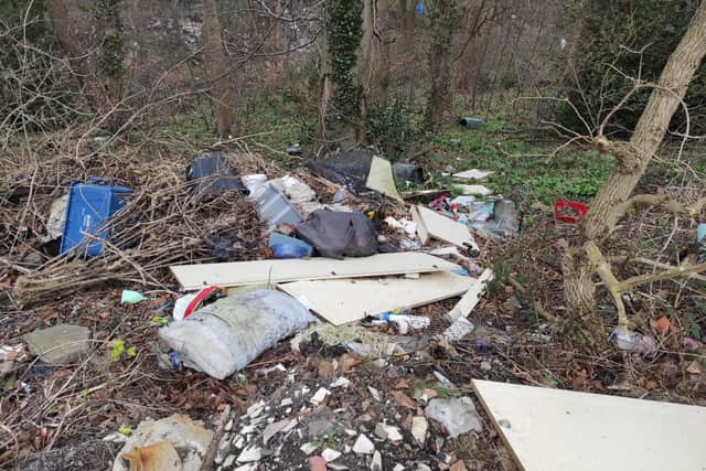 Fly tipping at The Lumb