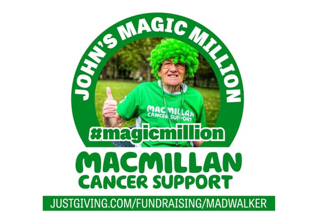John Burkhill is trying to raise £1 million for Macmillan Cancer Support