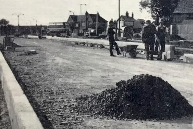 The junction of Stockton Road and Belle Vue Way when it was under construction. Photo: Hartlepool Museum Service.