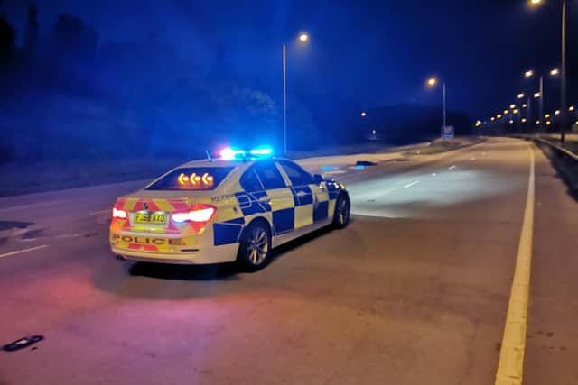 A man in his 20s from Sheffield died after his car left the Dronfield Bypass and crashed