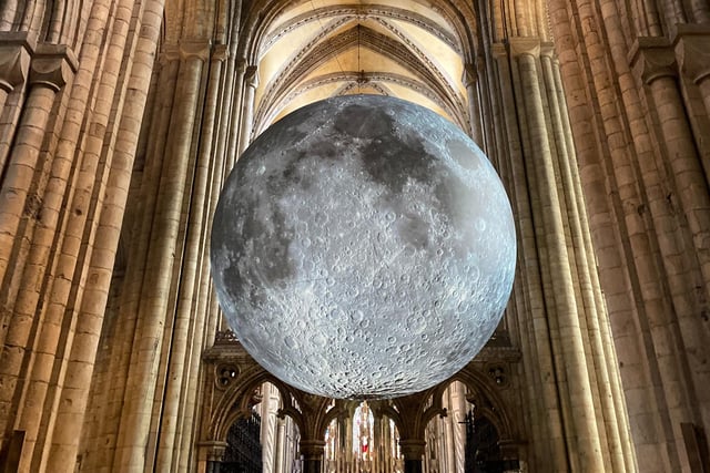Artist Luke Jerram's stunning Museum of the Moon installation is illuminating the nave at Durham Cathedral until November 11. Entry is free, with a suggested donation, during usual opening hours, or book online for an evening viewing.