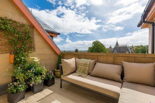 The property boasts two sunny terraces.