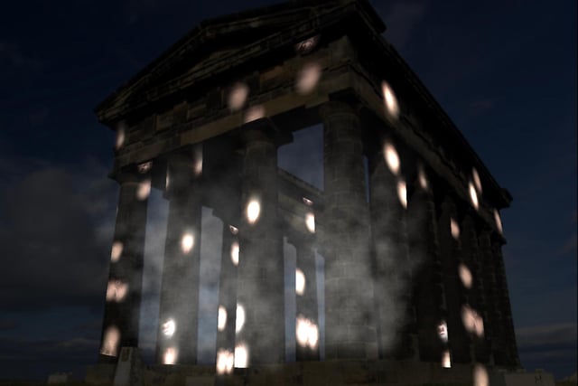 Elaine Buckholtz and Ian Winters’ A Telling of Light (US) will transform Penshaw Monument, an iconic North East landmark cared for by National Trust, into a beautiful and haunting COVID-19 memorial made up of projections of a single illuminated breath.