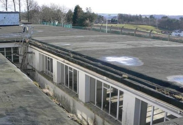 Looking across the rooftop of the listening station which was built in the 1940s