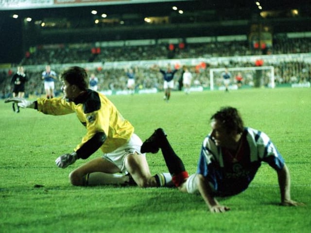 McCoist hit the dozen with an epic diving header to put Rangers in control 2-0 at Elland Road and 4-1 up on aggregate