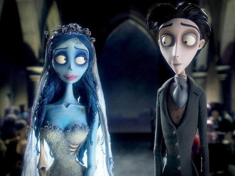 A hauntingly beautiful stop-motion animated musical fantasy film directed by Tim Burton. It's celebrating its 20th anniversary this year. The story follows a shy young man named Victor, who is about to be married but accidentally proposes to a deceased young woman named Emily. He is whisked away to the Land of the Dead, forcing him to choose between his living fiancée and his new undead spouse.