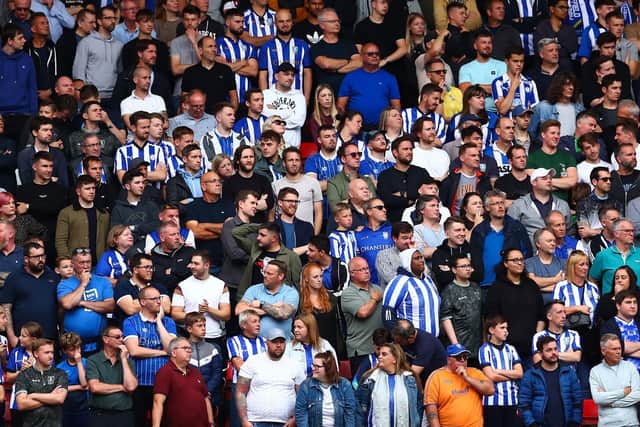 Sheffield Wednesday fans watch on during the Sky Bet League One match at Charlton Athletic last season.