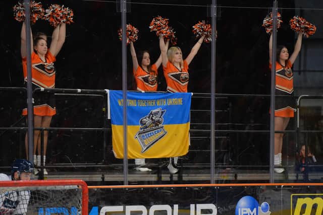 Support for Ukraine at Sheffield Arena from Sheffield Steelers