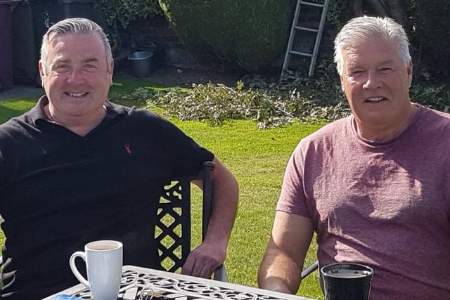 Rich Shaw on Twitter posted: "Me and Chris Turner having a cuppa in Rodger Wylde's garden this summer."