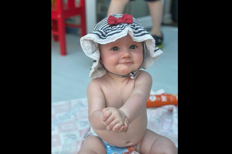 Readers of The News also submitted their hot weather photos as temperatures hit 28C over the weekend (July 17-18, 2021). Pictured is Gemma Thorpe's daughter, Delilah.