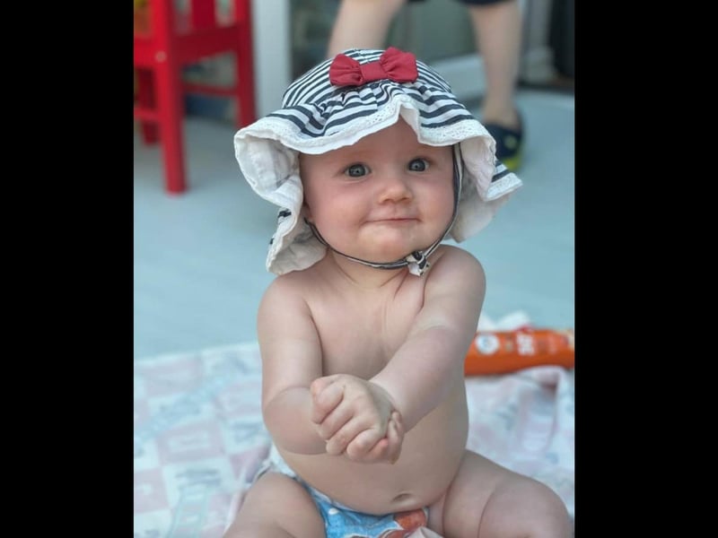 Readers of The News also submitted their hot weather photos as temperatures hit 28C over the weekend (July 17-18, 2021). Pictured is Gemma Thorpe's daughter, Delilah.