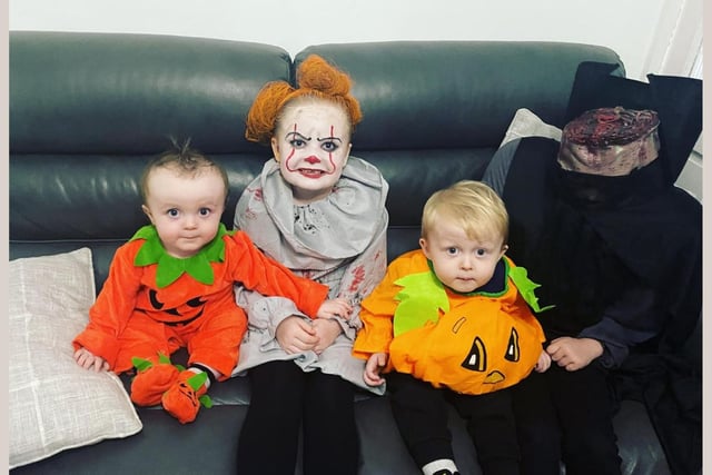 From right to left, Levi-Jack, Marleigh, Taylor and Joe got into the Halloween spirit!