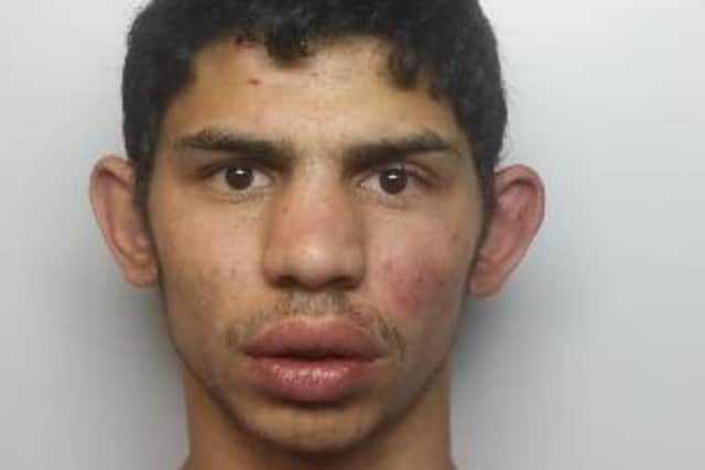 Pictured is Stefen Kroscen, aged 20, of Avondale Road, near Masbrough, Rotherham, who has been sentenced to three years and nine months of custody after he admitted causing grievous bodily harm with intent following an attack on a neighbour with his two brothers
