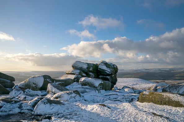 This is a beautiful view from Higger Tor as snow covers the tops of the hills in the Peak District. With winter fast approaching, lovely scenes like this might not be too far away.