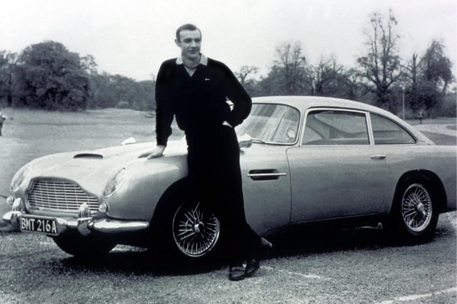 Sean Connery on the set of Goldfinger in 1964