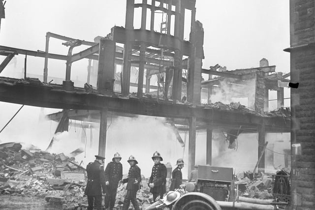 The shell of the Joplings building, pictured the morning after the fire.