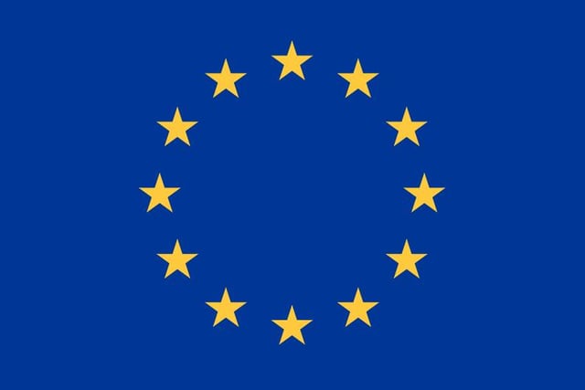 The Flag of Europe is flown on Europe Day, May 9, which celebrates peace on the continent since 1945.