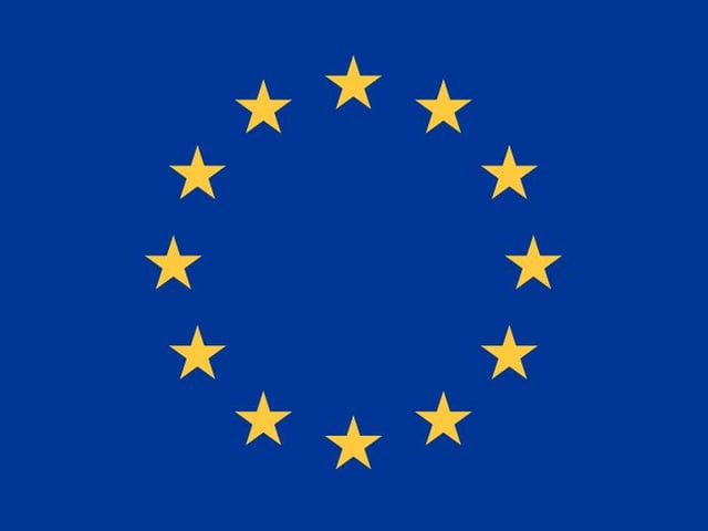 The Flag of Europe is flown on Europe Day, May 9, which celebrates peace on the continent since 1945.