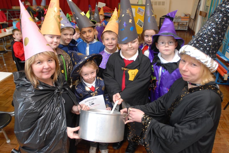 Head teacher  Julie Finley and deputy head Clare Askwith made magic soup with the help of pupils at Monkton Infants School. Who can tell us more about this event from 14 years ago?