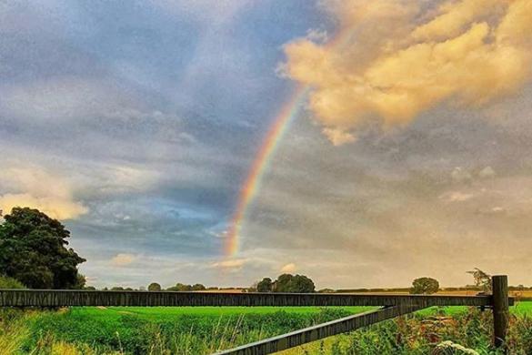 We've seen some unseasonbley hot days this week and even a rainbow or two. Taken by @excusemephotography