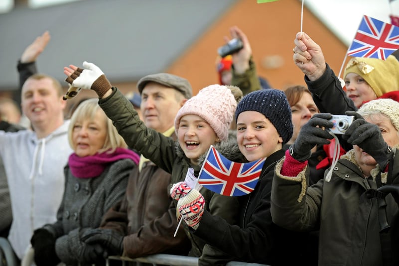22nd November 2013. 
Families and well wishers welcome the Royal Navy destroyer HMS Dragon back to Portsmouth following her recent deployment to The Indian Ocean and The Mediterranean. Picture: Ian Hargreaves  (133207-6)