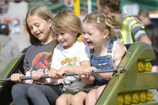Children enjoying the fairground at Ecclesfield Gala in 2019.