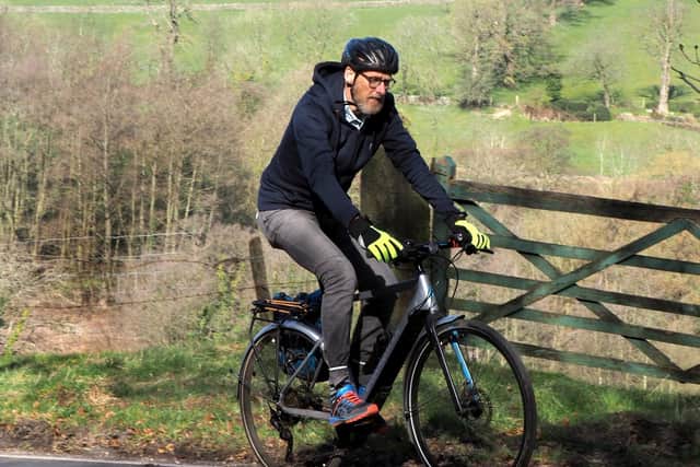 Steve Haake cycling above Forge Dam