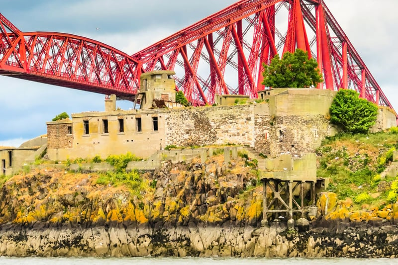 Before it was incorporated into the Forth Bridge in 1882, battleship-shaped Inchgarvie was the main route between South Queensferry in Lothian and North Queensferry in Fife. There are a number of 'inchs' in the Firth of Forth, as it derives from the Gaelic word for island, innis. Innis garbh translates to 'rough island'. Built in 1513, its fortress was used during Cromwell's campaign, through the Napoleonic wars, up until the Second World War.